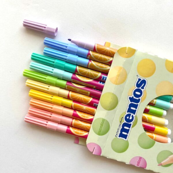 Canetinha Hidrográfica Neo-Pen Mentos 12 Cores Pastel | Compactor - Image 2