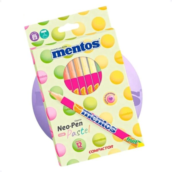 Canetinha Hidrográfica Neo-Pen Mentos 12 Cores Pastel | Compactor